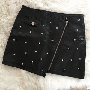 Forever 21 Faux Leather Skirt with Studs